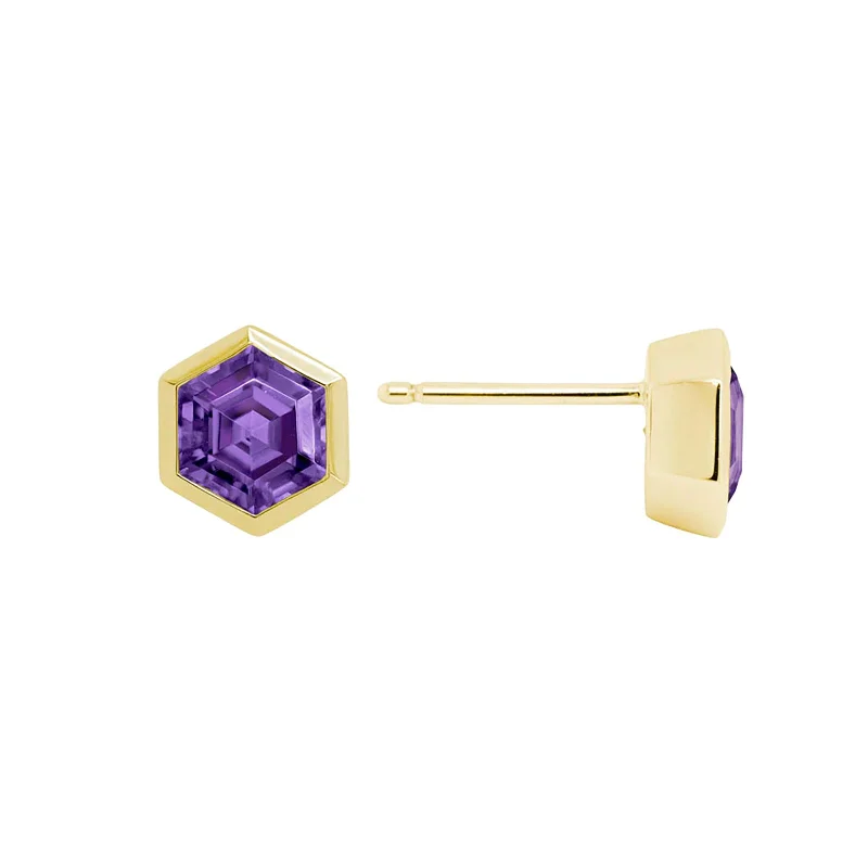 Amethyst Stud Earrings