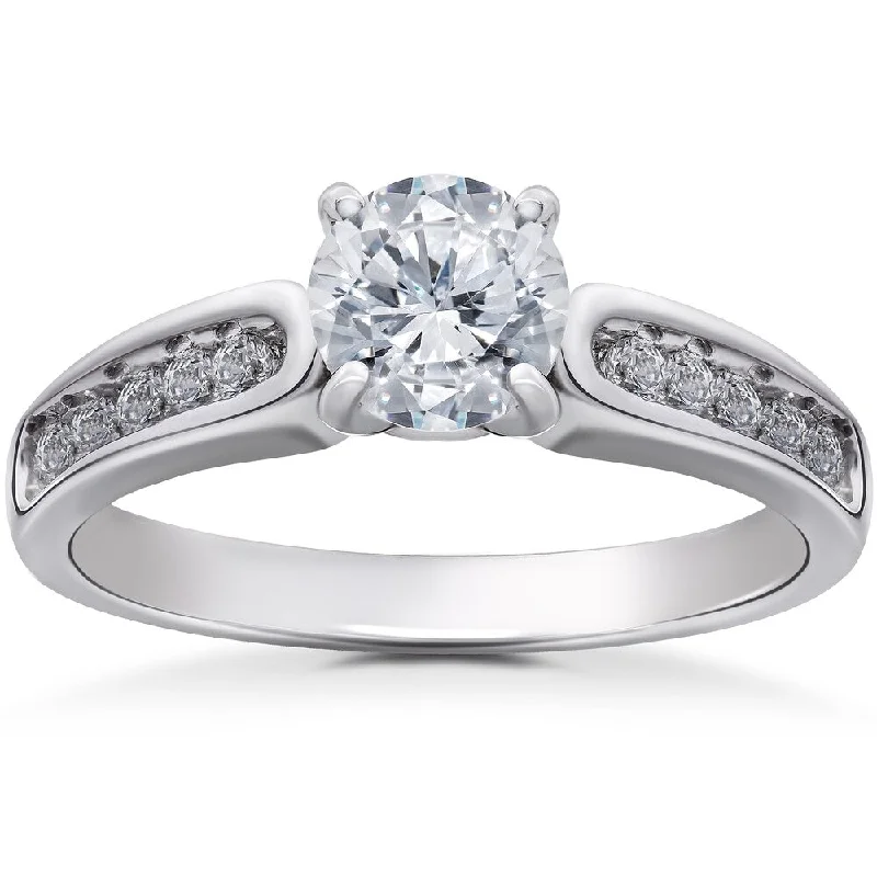 14k White Gold 1 1/2ct TDW Clarity Enhanced Diamond Engagement Ring