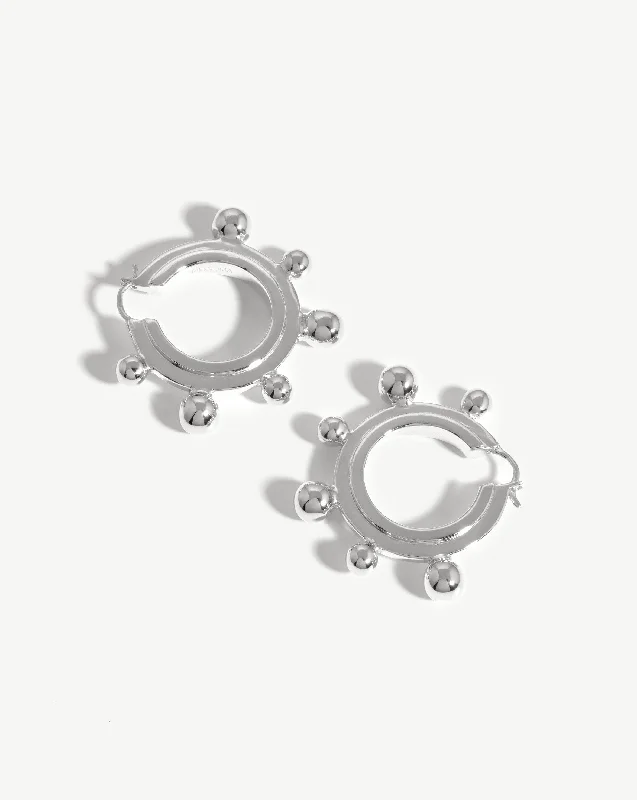 Large Sphere Hoop Earrings