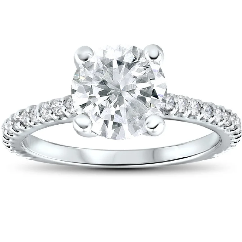 14k White Gold 2.3ct TDW Clarity Enhanced Diamond Engagement Ring