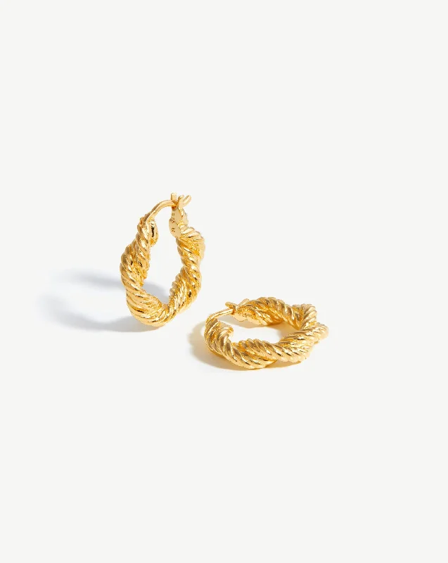 Marina Double Rope Hoop Earrings