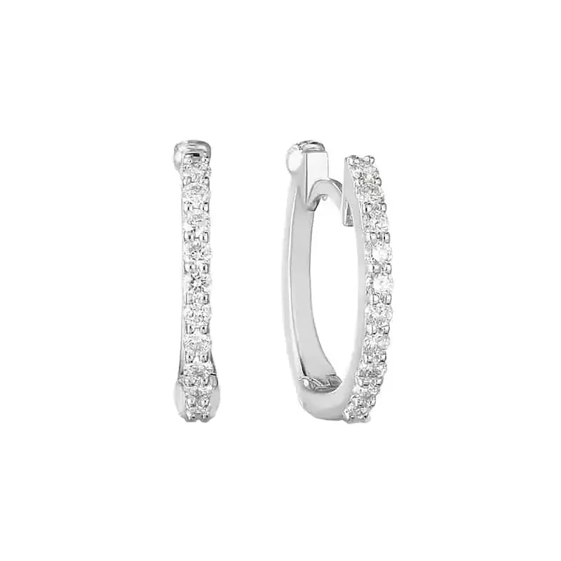 Diamond Huggie Earrings