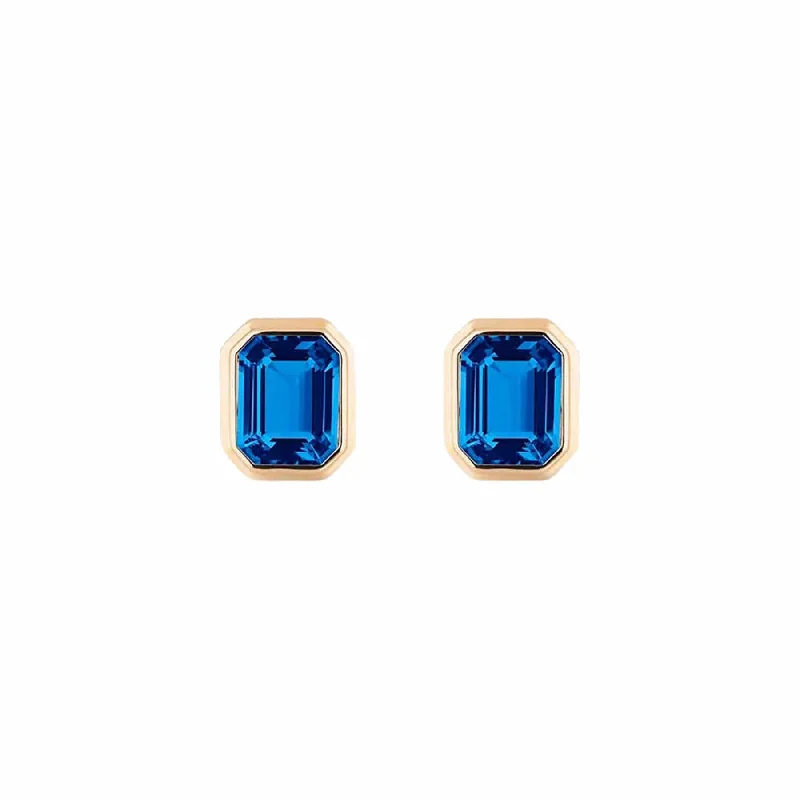 London Blue Topaz Manhattan Stud Earrings