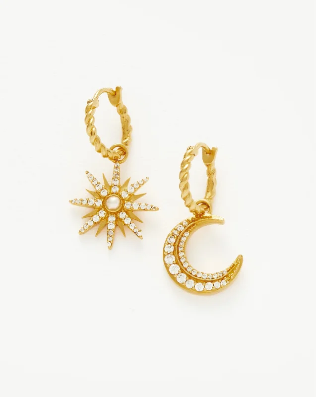 Harris Reed Moonlight Charm Hoop Earrings