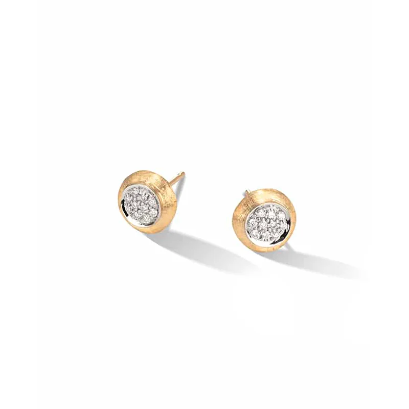 18k Yellow Gold and Diamond Earrings