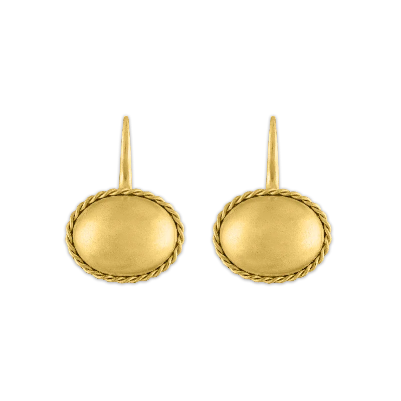 Oval Chorda Hook Earrings