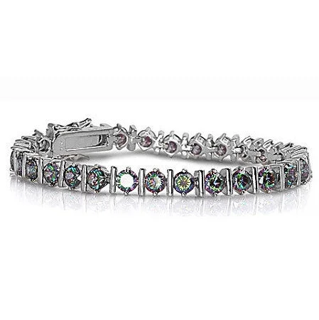 Cleopatra: Stunning 13.0ct Mystic Rainbow Topaz Tennis Bracelet