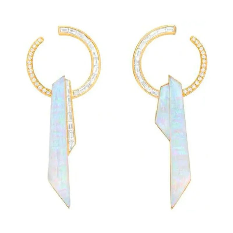 Crystal Haze Shard Hoop Earrings