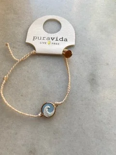 Pura Vida Rose Gold Wave Cameo Charm Bracelet in Vanilla