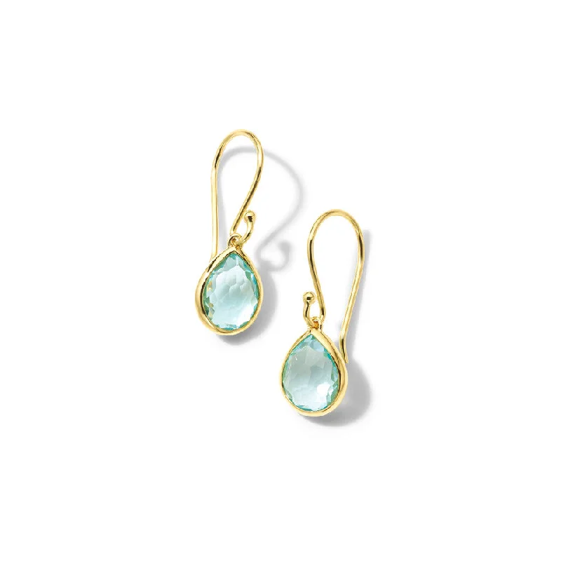 Blue Topaz Rock Candy Teenty Teardrop Earrings