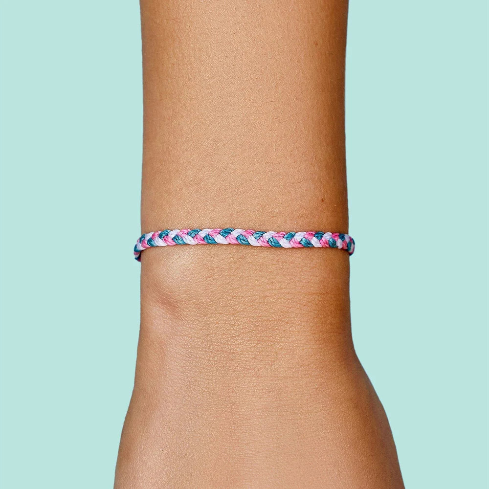 Pura Vida Multi Mini Braided Bracelet in Pinky Promise