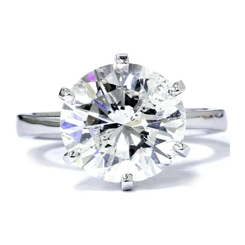 Pompeii3 14k White Gold 3ct TDW Clarity Enhanced Diamond Solitaire Engagement Ring