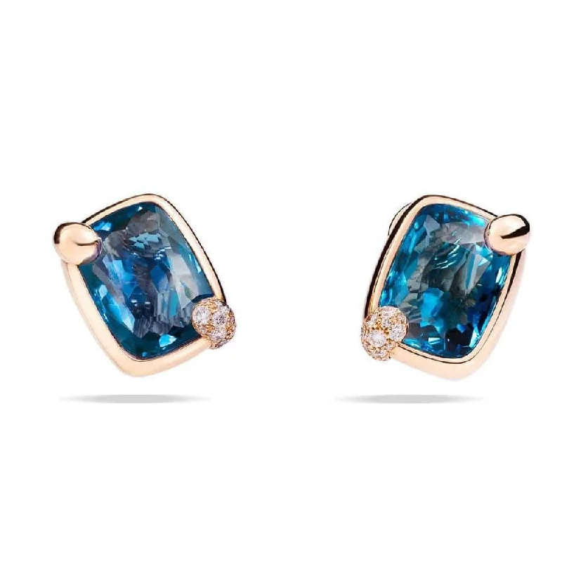 London Blue Topaz & Diamond Ritratto Earrings