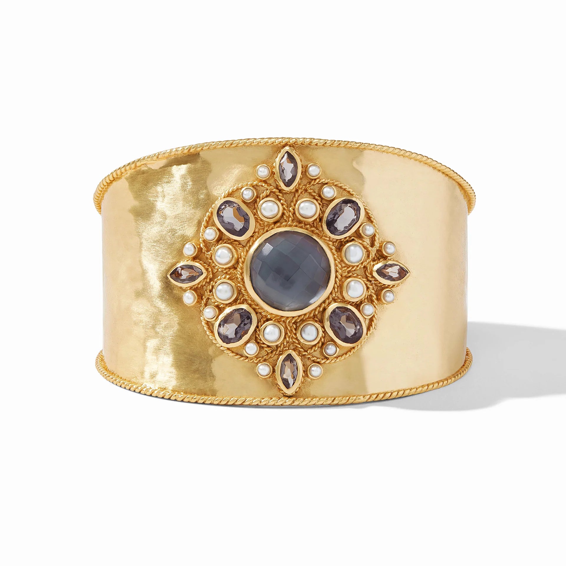 Julie Vos Monaco Statement Cuff - Iridescent Charcoal Blue