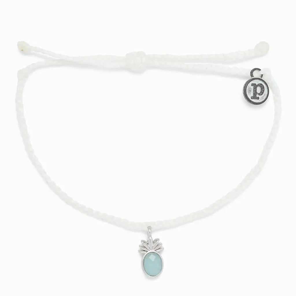 Pura Vida Tropical Breeze Silver Bracelet in White