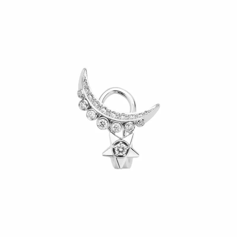 Lune Single Earring with Diamonds