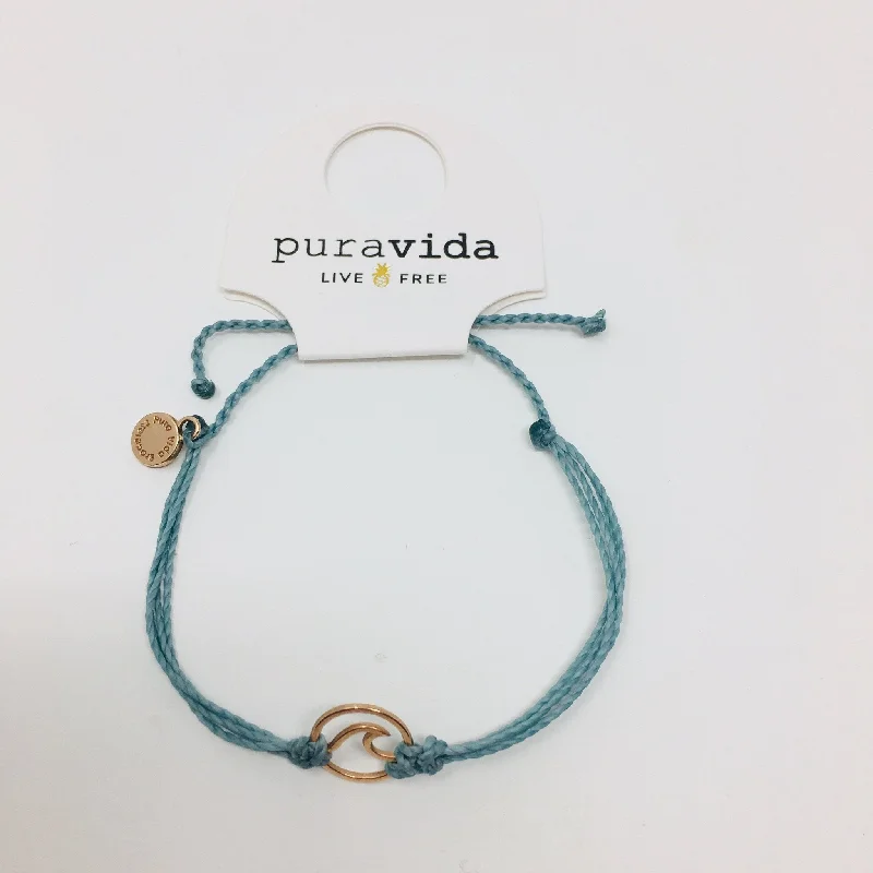 Pura Vida Rose Gold Wave Charm in Smoke