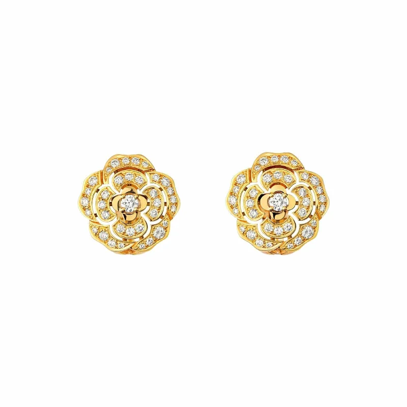 Bouton de Camélia Earrings