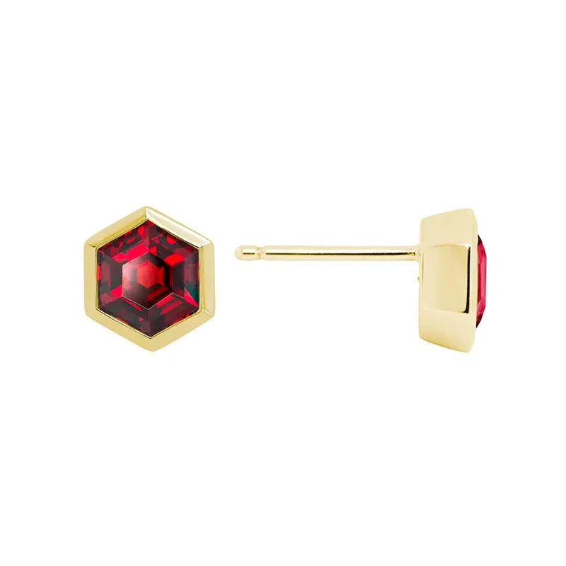 Garnet Stud Earrings