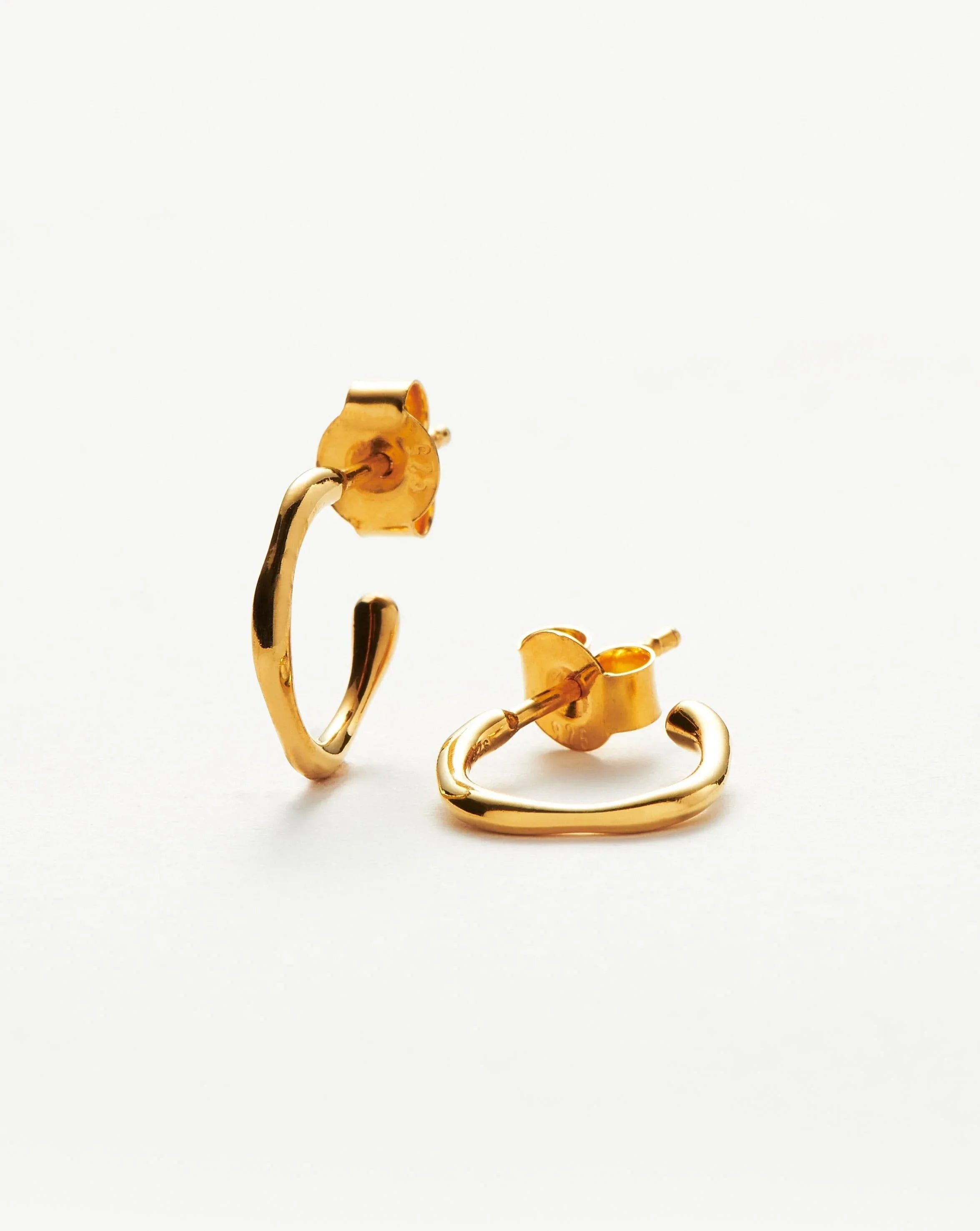 Mini Molten Hoop Earrings | 18ct Gold Vermeil