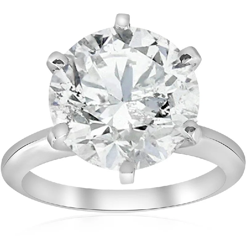 Pompeii3 14k White Gold 4 ct. TDW Enhanced Solitaire Diamond Engagement Ring