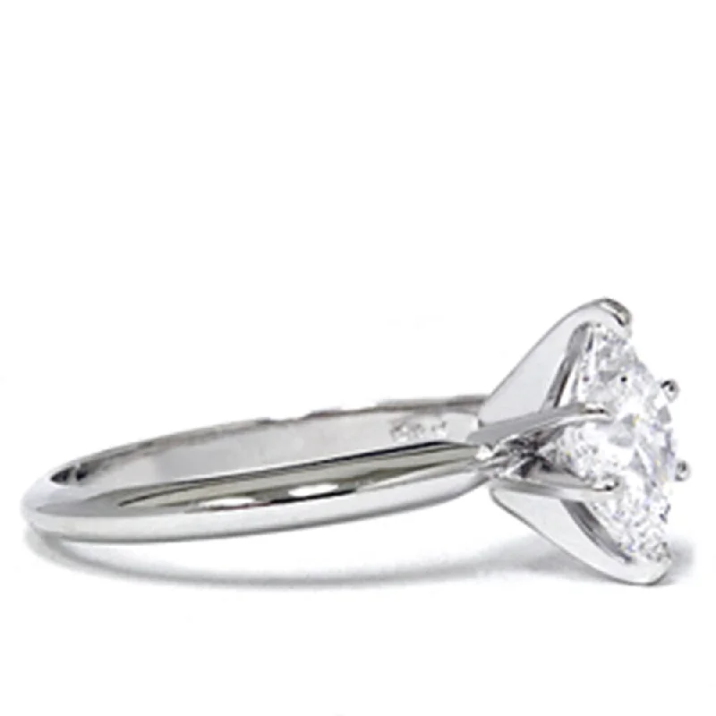 14k White Gold 1ct TDW Clarity Enhanced Marquise-cut Diamond Solitaire Engagement Ring