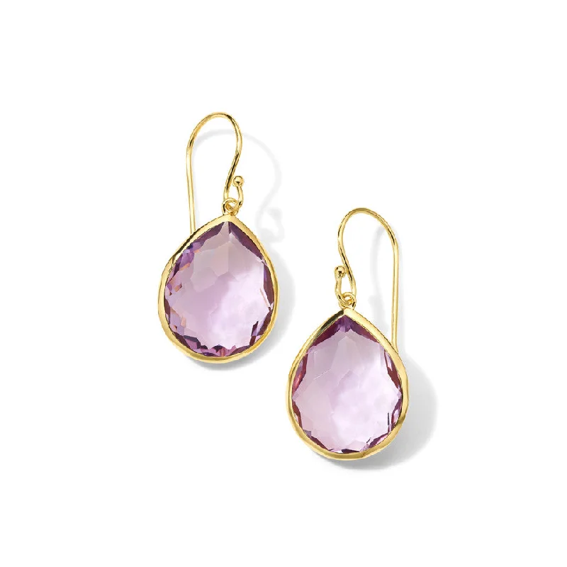 Amethyst Medium Rock Candy Teardrop Earrings