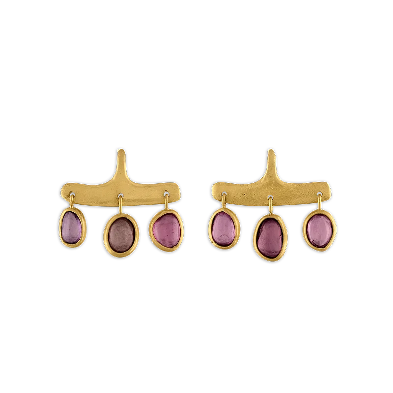 Rose Sapphire Syca Earrings