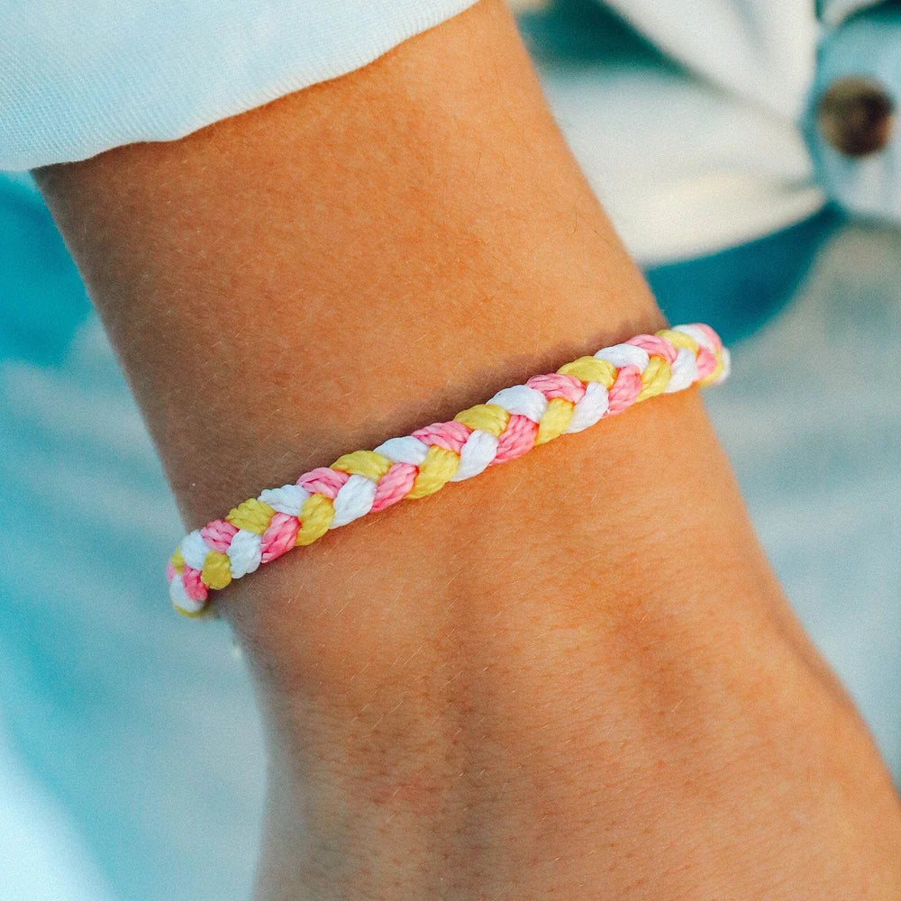 Pura Vida Braided Bracelet - Blushing Lemonade