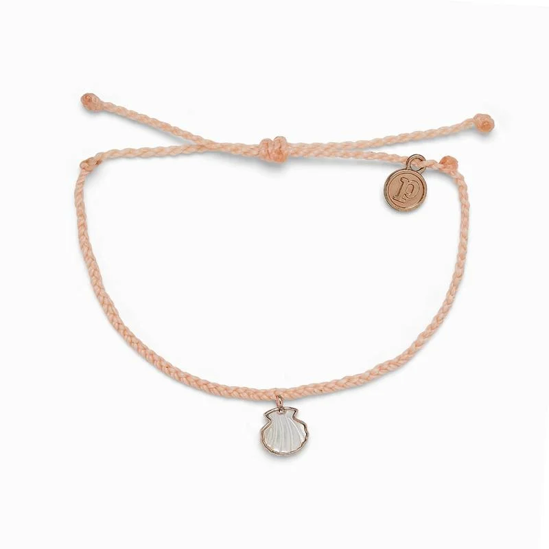 Pura Vida Real Shell Blush Charm Bracelet