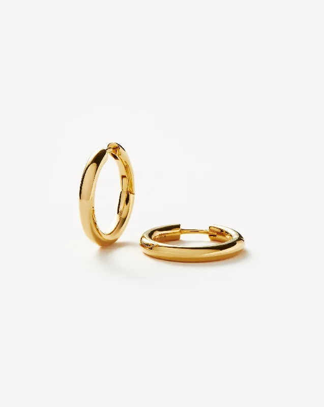 Classic Tunnel Small Hoop Earrings | 18ct Gold Plated