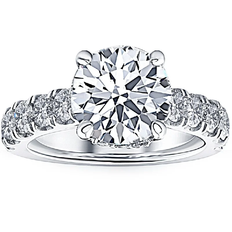 2 3/4 Ct Diamond Engagement Ring 14k White Gold