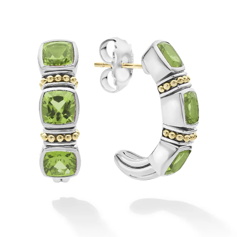 Peridot Hoop Earrings