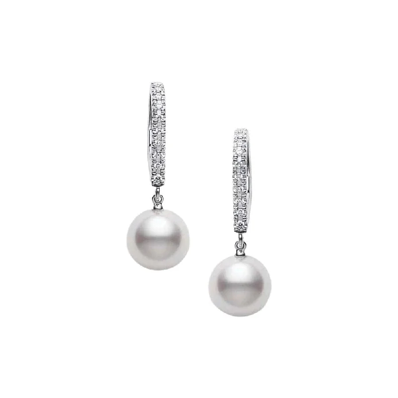 Akoya Cultured Pearl and Diamond Classic Earrings