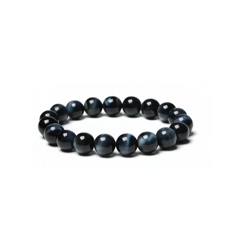 Blue Tigereye Bead Bracelet Handmade Lovers Jewelry Accessories Women Men