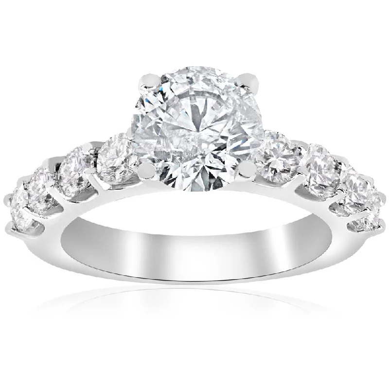 14k White Gold 3 1/10 ct TDW Diamond Clarity Enhanced Engagement Ring