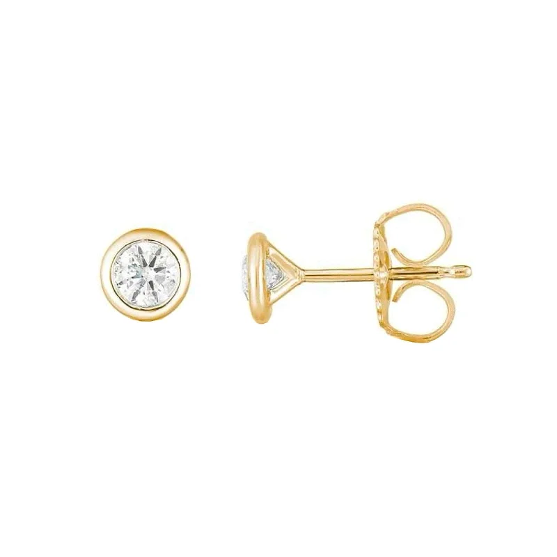 Diamond Bezel Set Stud Earrings