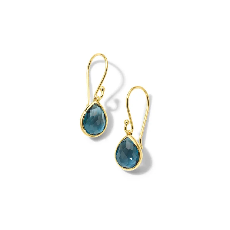 London Blue Topaz Rock Candy Teeny Teardrop Earrings