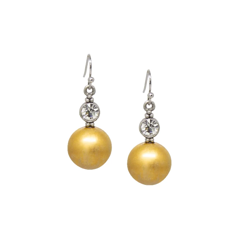 1928 Jewelry Gold Baubles & Crystals Drop Earrings