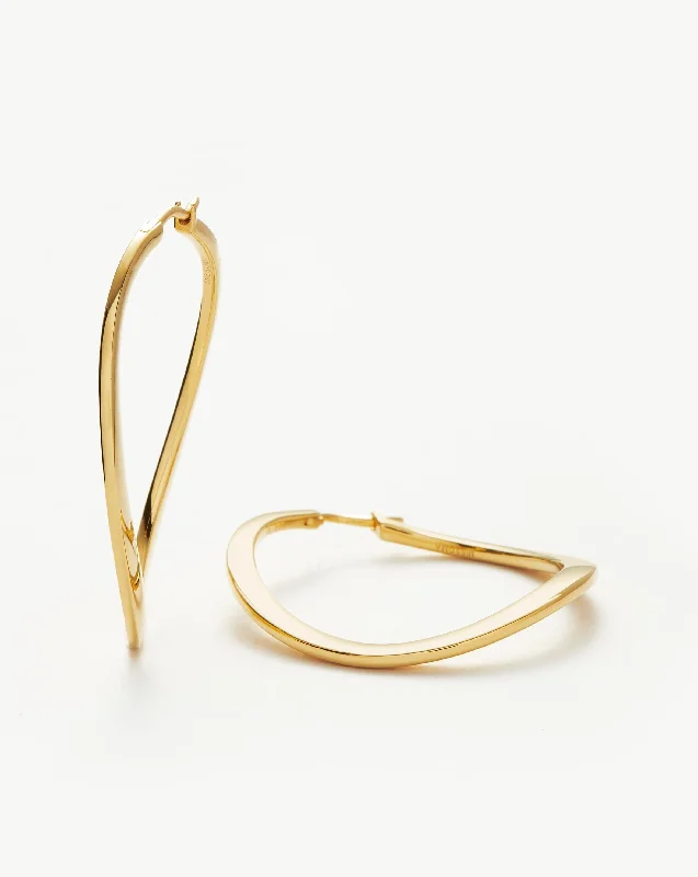 Classic Curve Large Hoop Earrings | 18ct Gold Vermeil