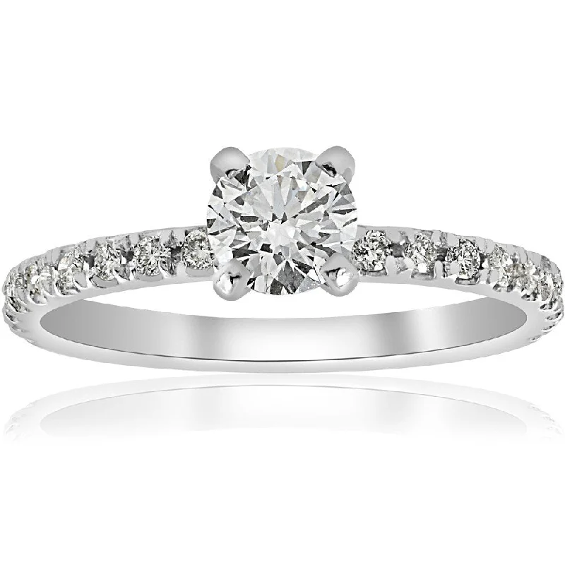 14k White Gold 3/4 ct TDW Diamond Engagement Ring (I/J, I2-I3)