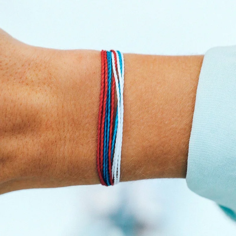 Pura Vida Original Bracelet - Red White Blue